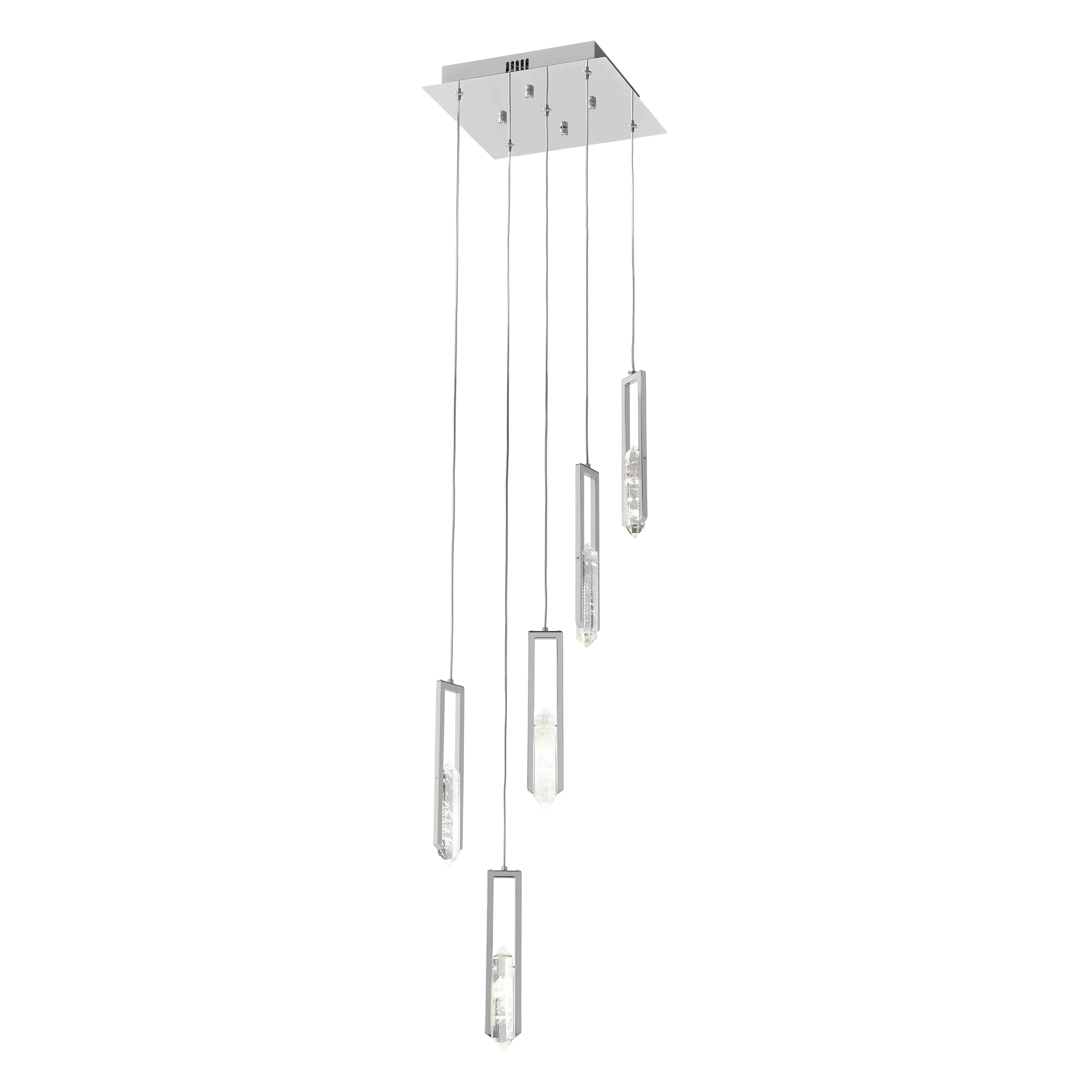 ELLIE 5-LIGHT CHANDELIER | CHROME - Euro Living Furniture