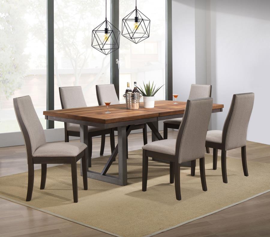 Krystal Dining set 7 pcs - Euro Living Furniture