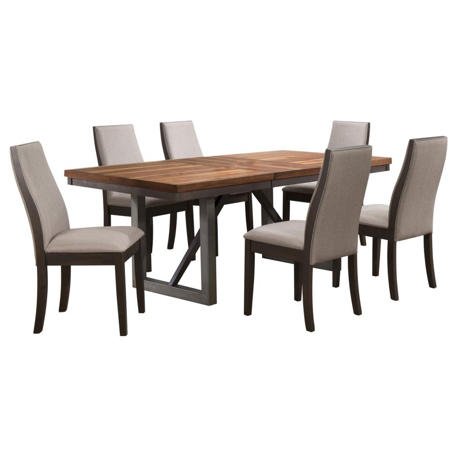 Krystal Dining set 7 pcs - Euro Living Furniture