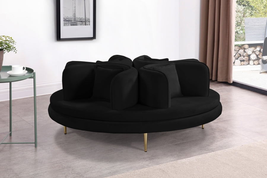 Circle Velvet Roundbout Sofa - Euro Living Furniture