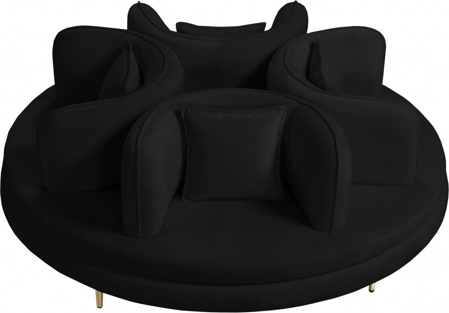 Circle Velvet Roundbout Sofa - Euro Living Furniture