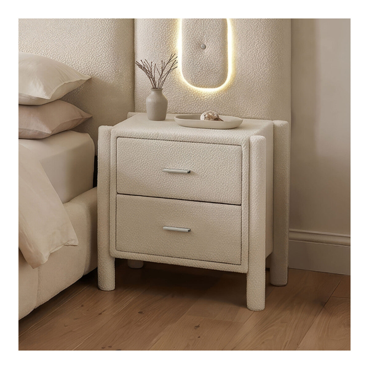 Heaven Ivory White King Bed