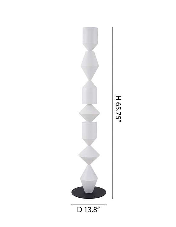 Shapes White Floor Lamp
