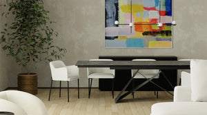Madrid Dining Table Slate - Euro Living Furniture