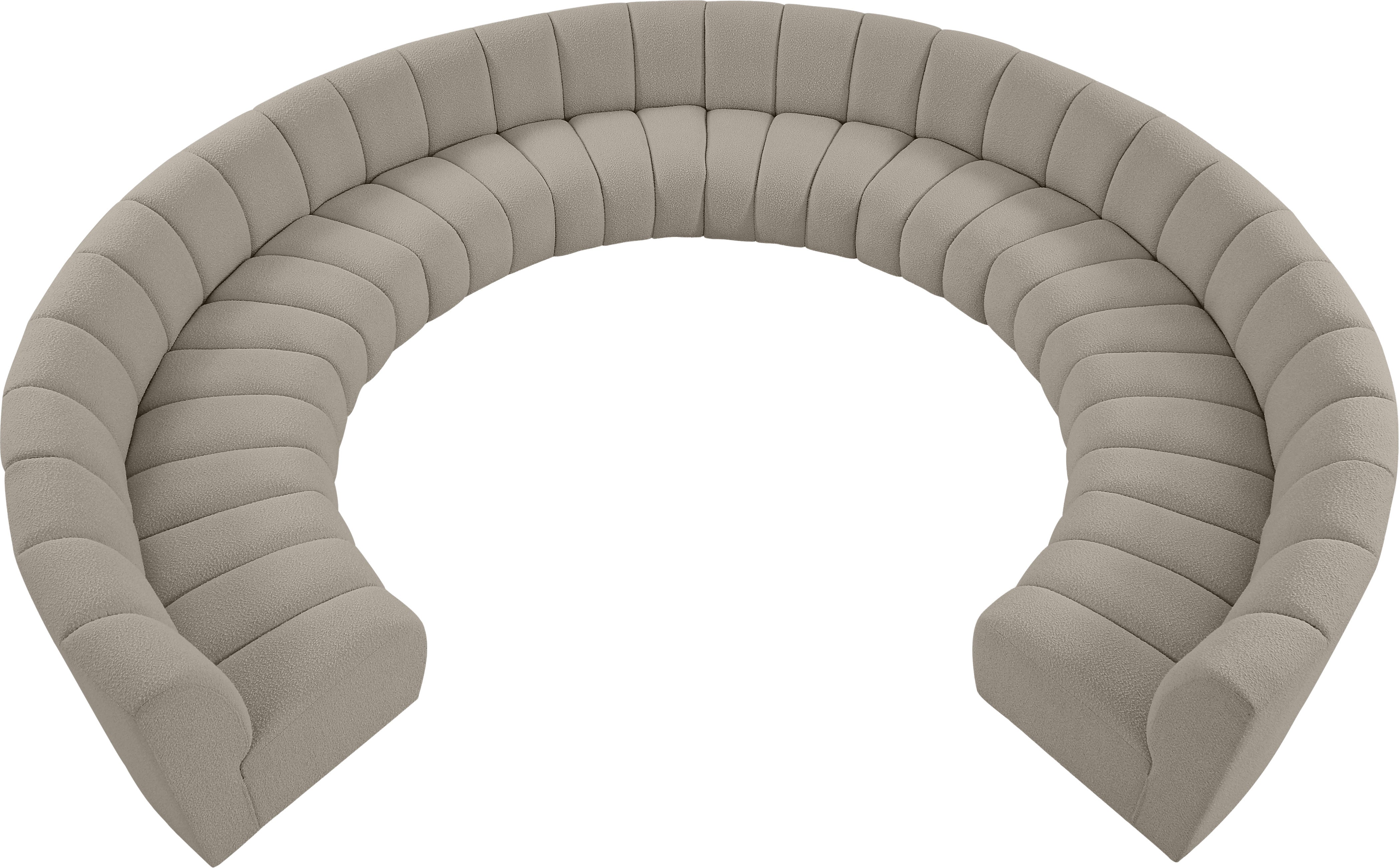 Round Fabric Sectional - Euro Living Furniture