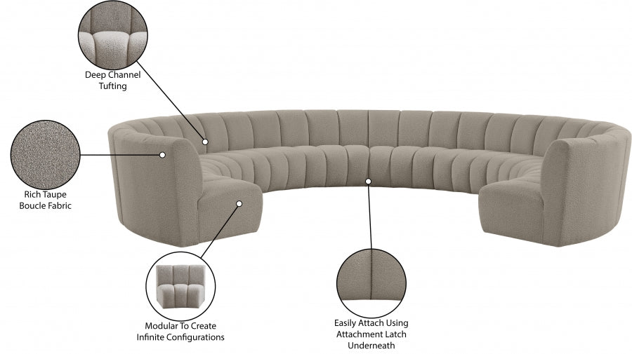 Round Fabric Sectional - Euro Living Furniture