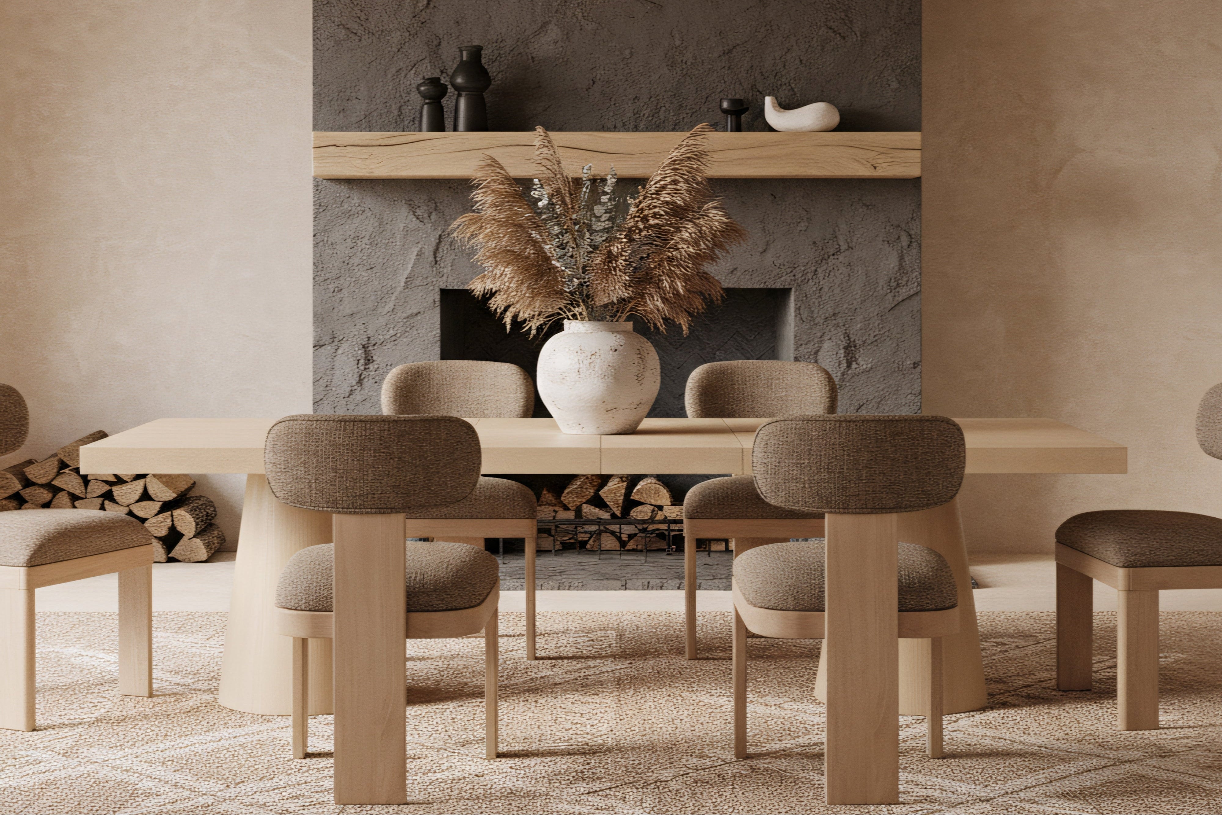 Takoma  Natural Oak Wood Dining Table - Euro Living Furniture