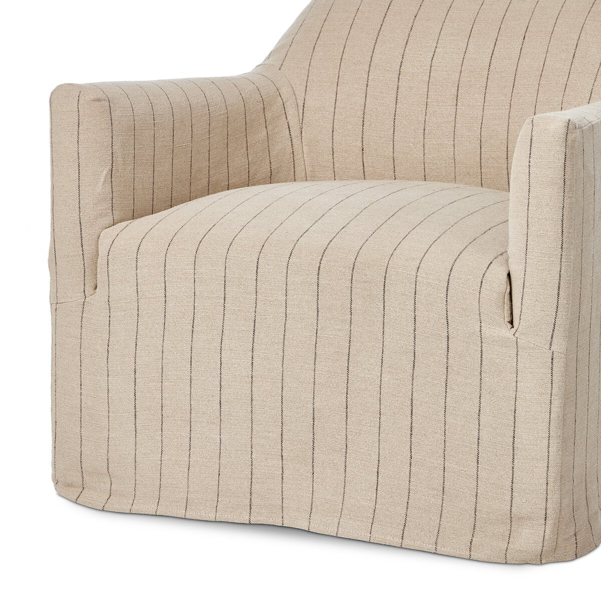 Lowell Slipcover Swivel Chair - Euro Living Furniture
