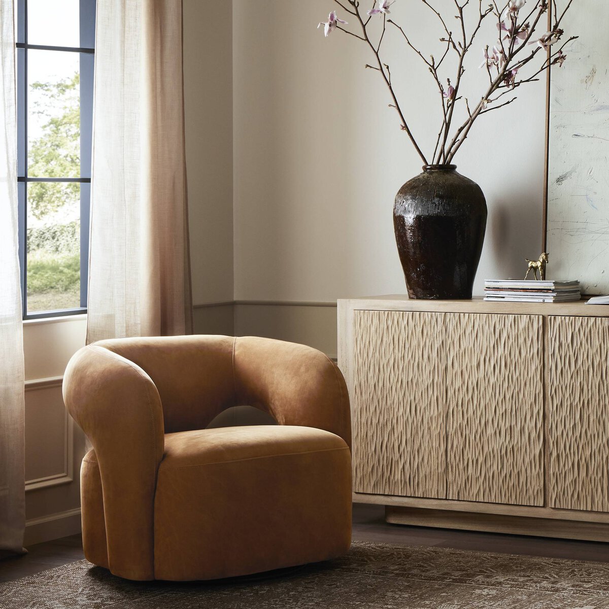 Mazie Swivel Chair - Euro Living Furniture