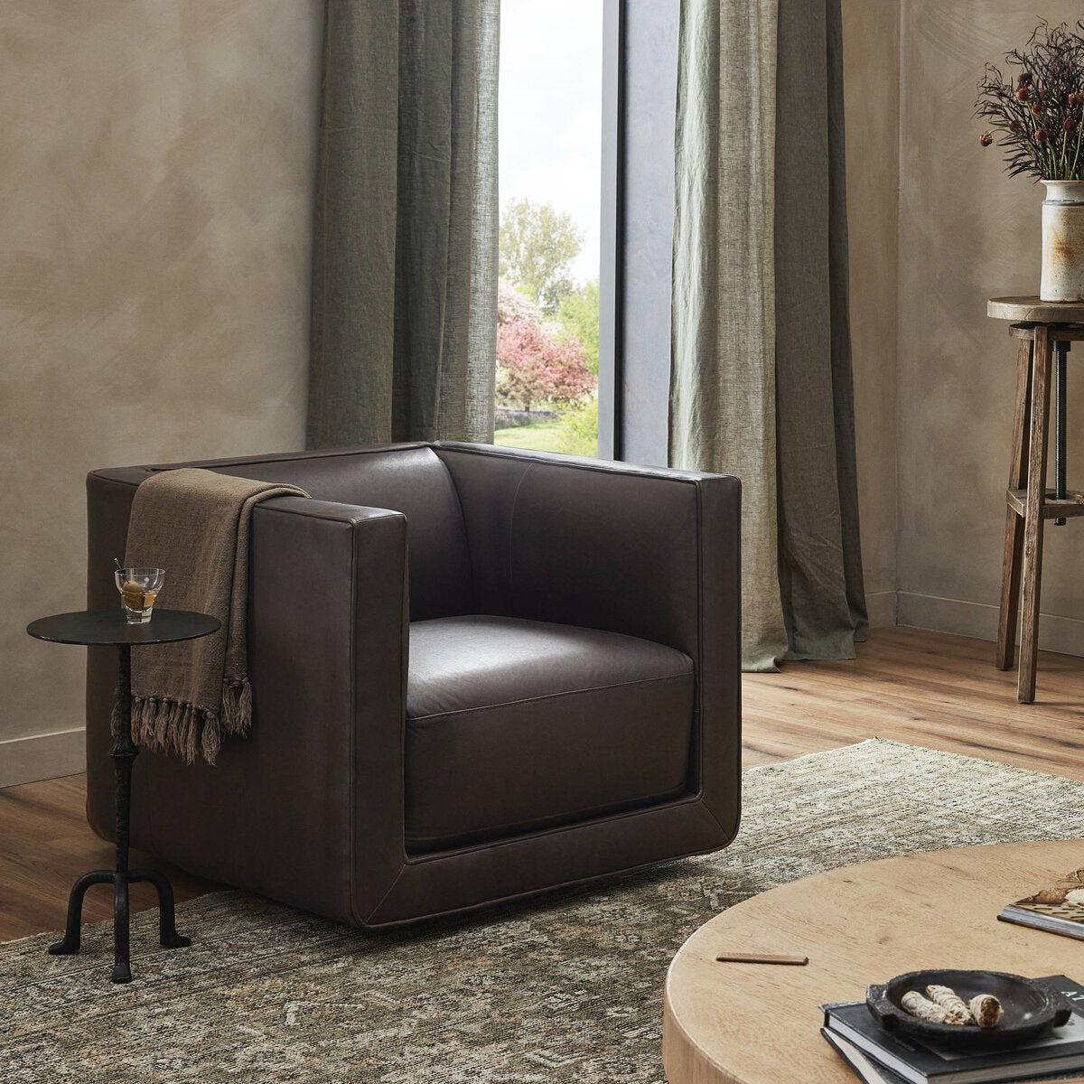 Phillip Swivel Chair - Euro Living Furniture