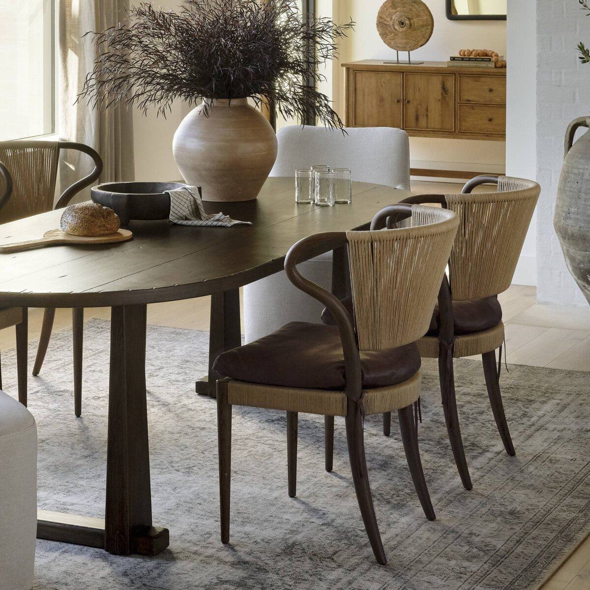 Amira Armless Dining Chair - Euro Living Furniture