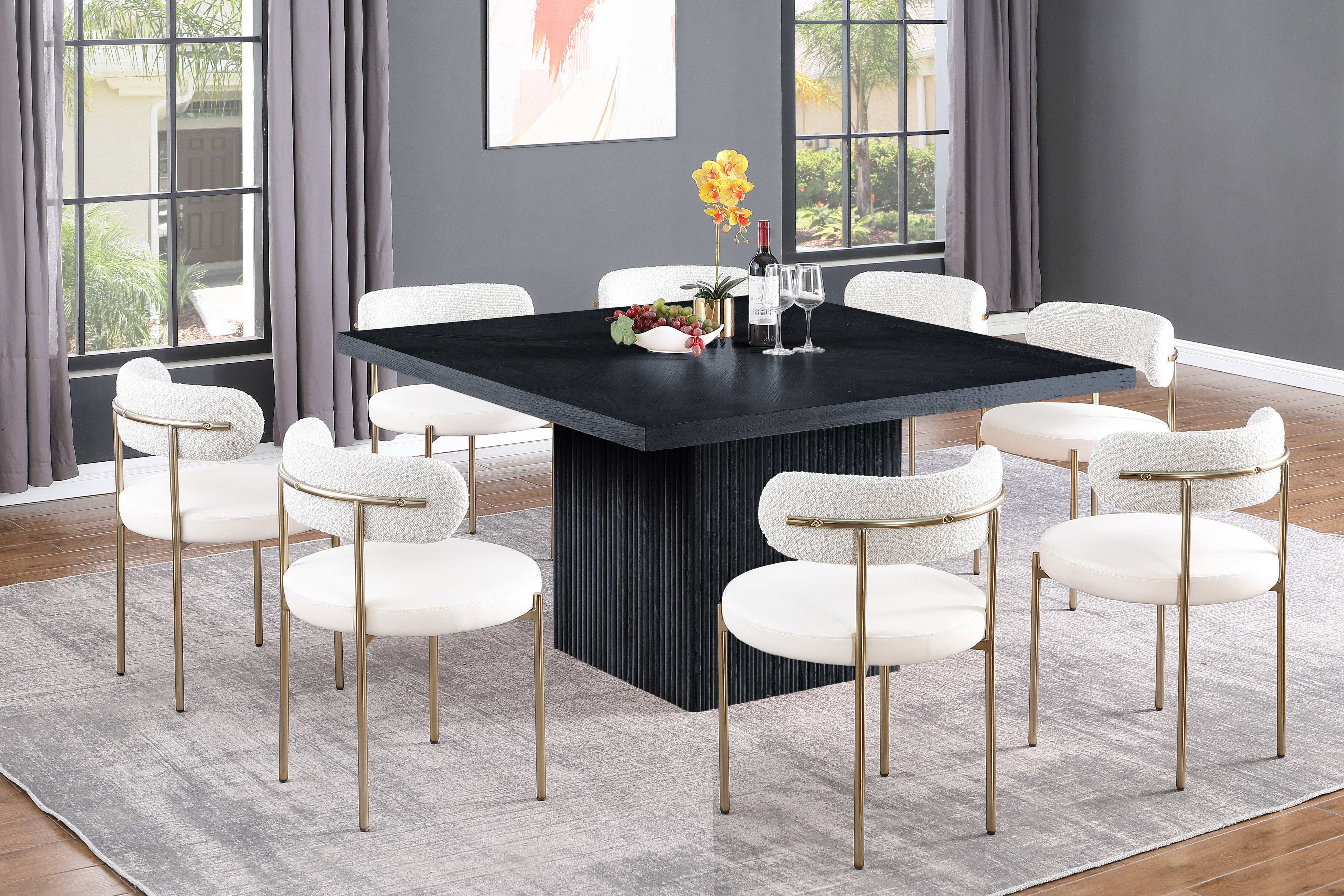 Barbara Square Dining Table - Euro Living Furniture