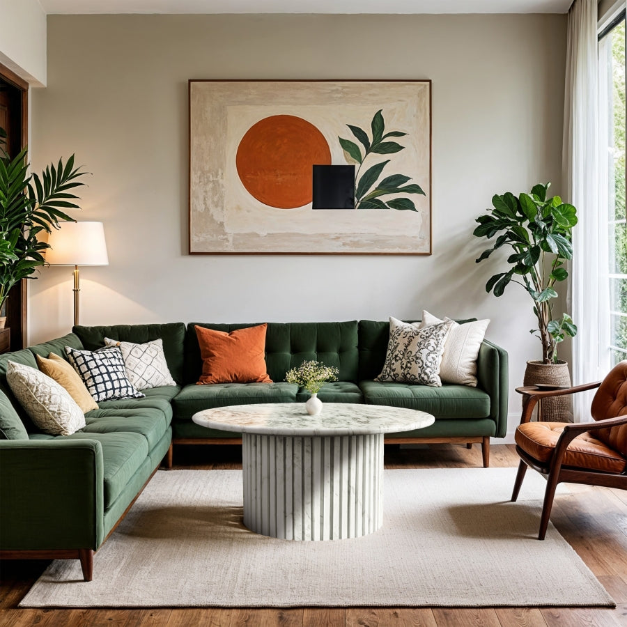 Genova Marble Coffee Table - Euro Living Furniture