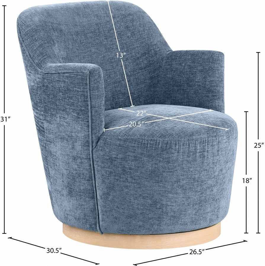 CLAIRE ACCENT CHAIR | CHENILLE FABRIC - Euro Living Furniture
