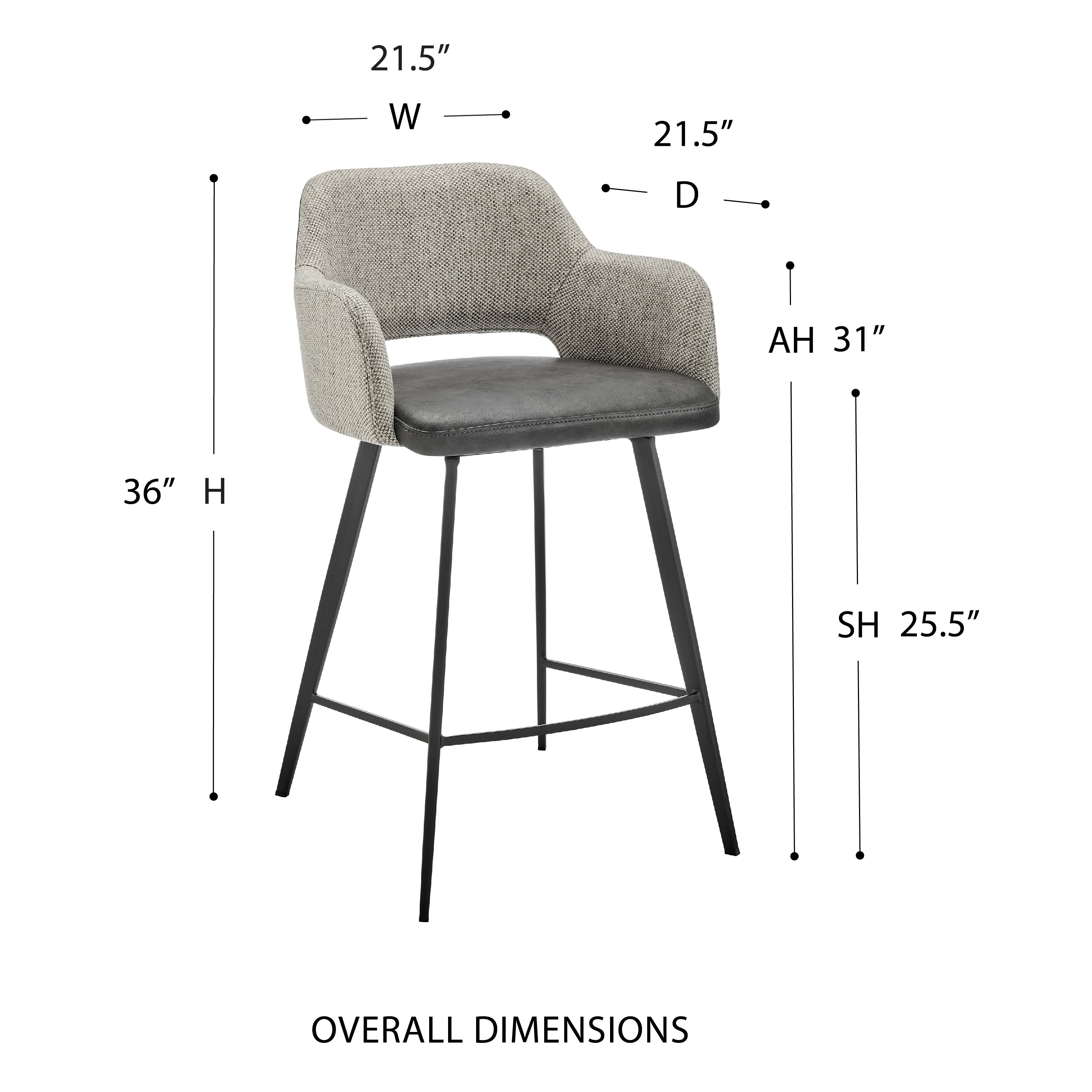 Desire Counter Barstool - Euro Living Furniture