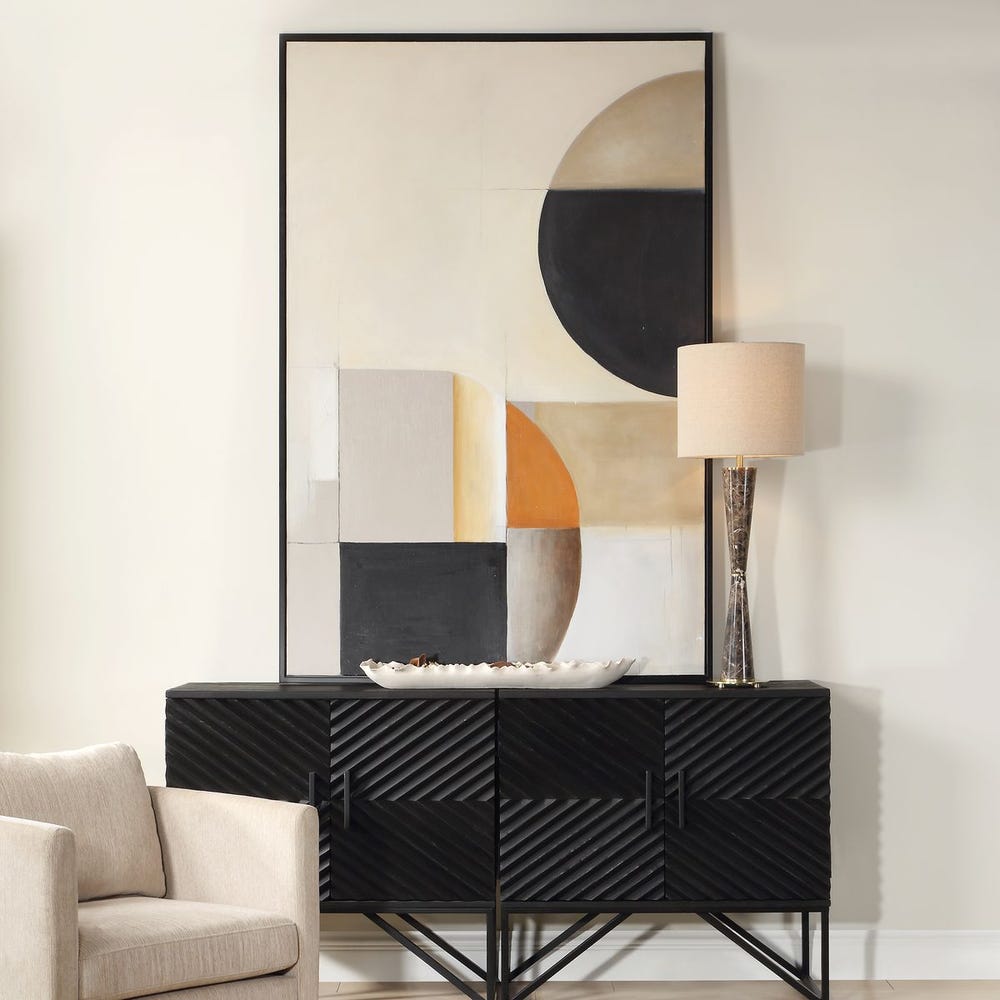 Geometric Canvas Wall Art - Euro Living Furniture