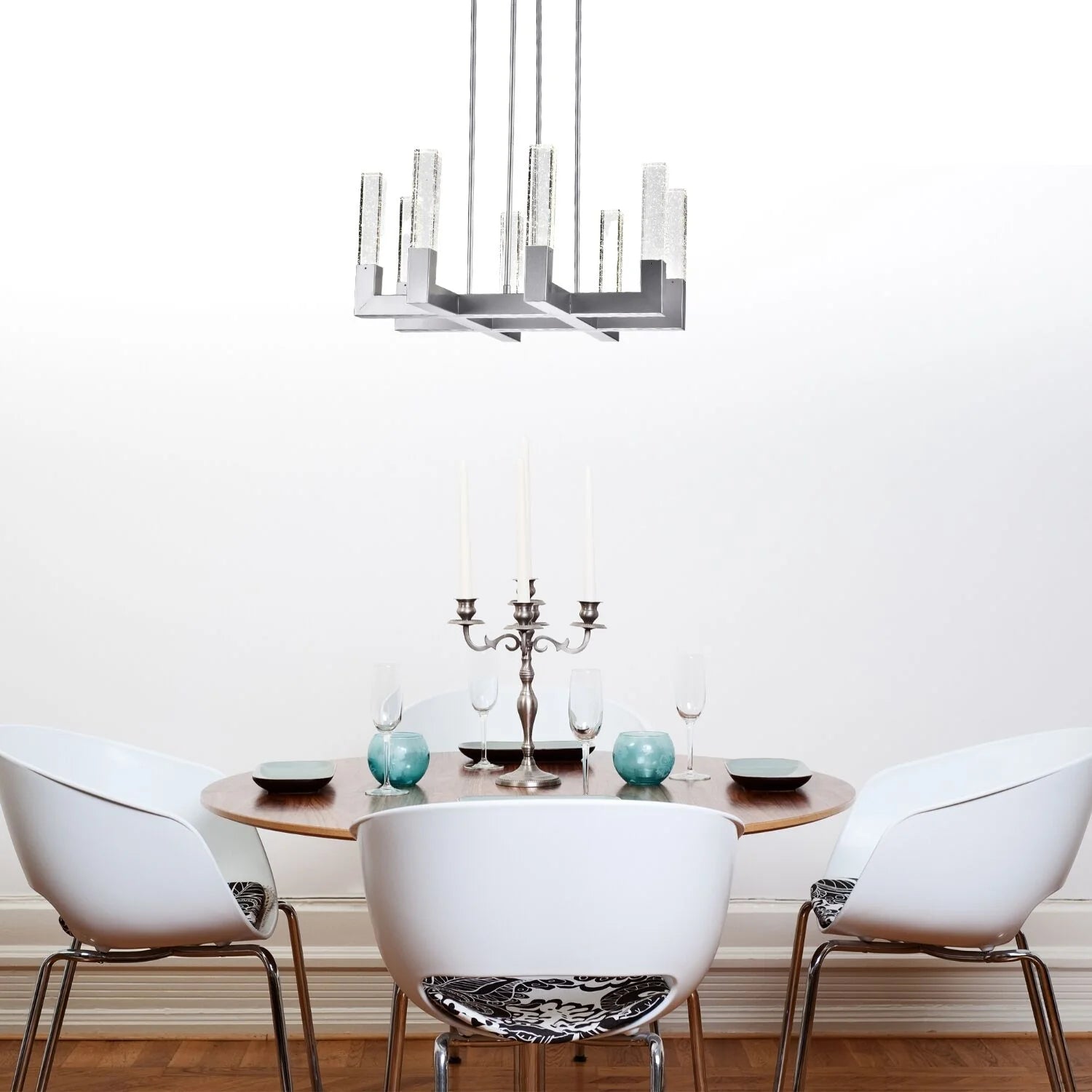 ELLEN 8-LIGHT SQUARE CHANDELIER - Euro Living Furniture
