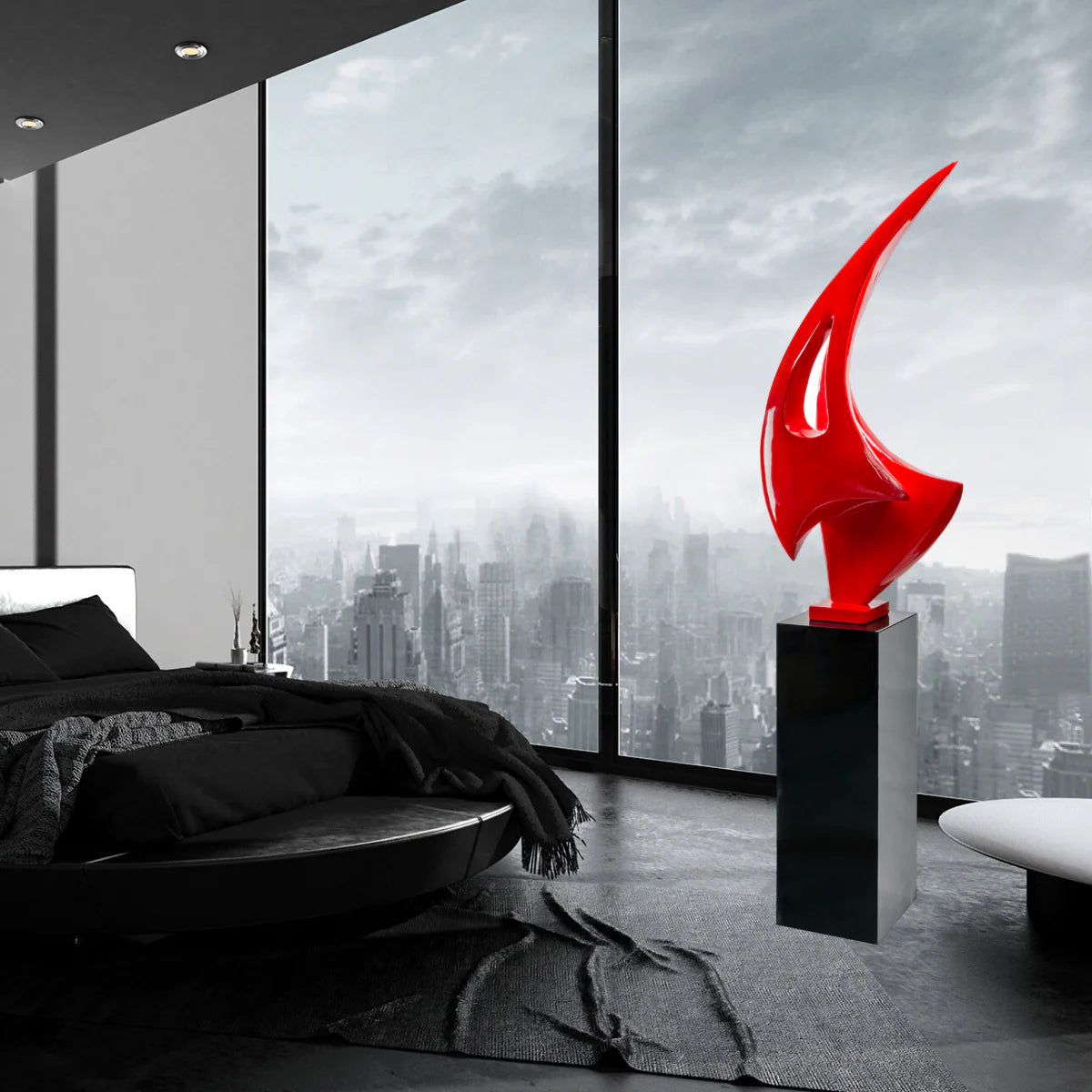 FLAME FLOOR SCULPTURE - Euro Living Furniture