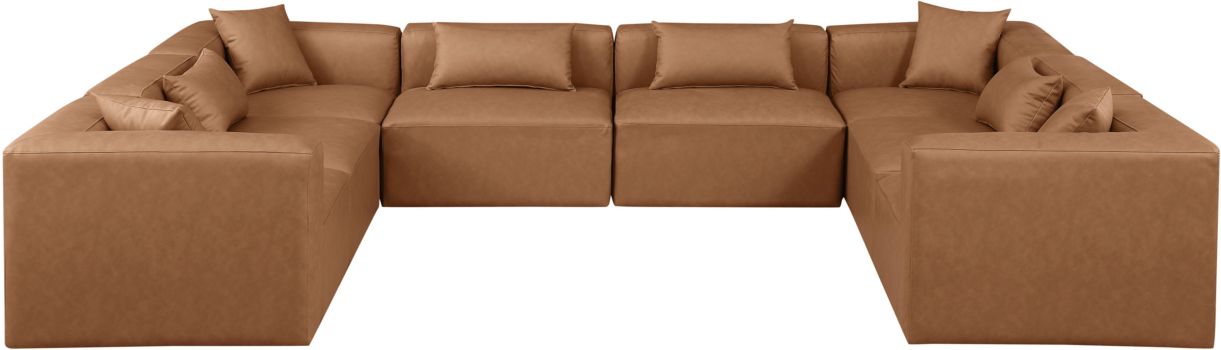 Cube vegan Leather Modular Sectional - Euro Living Furniture