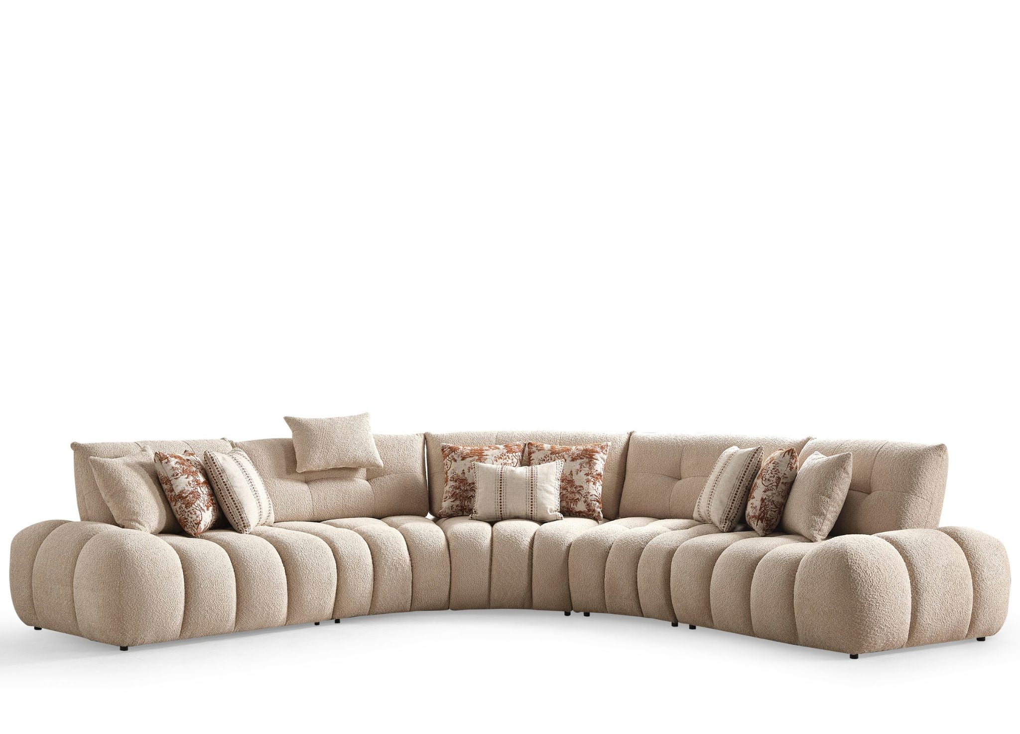 MOON BUCLE SECTIONAL - Euro Living Furniture