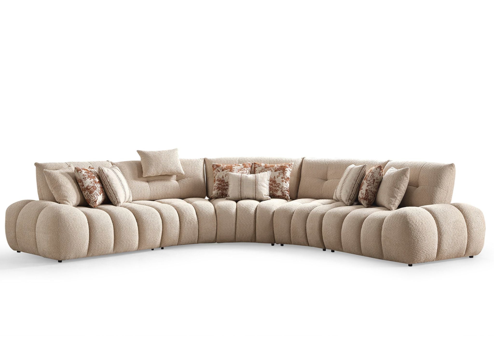MOON BUCLE SECTIONAL - Euro Living Furniture