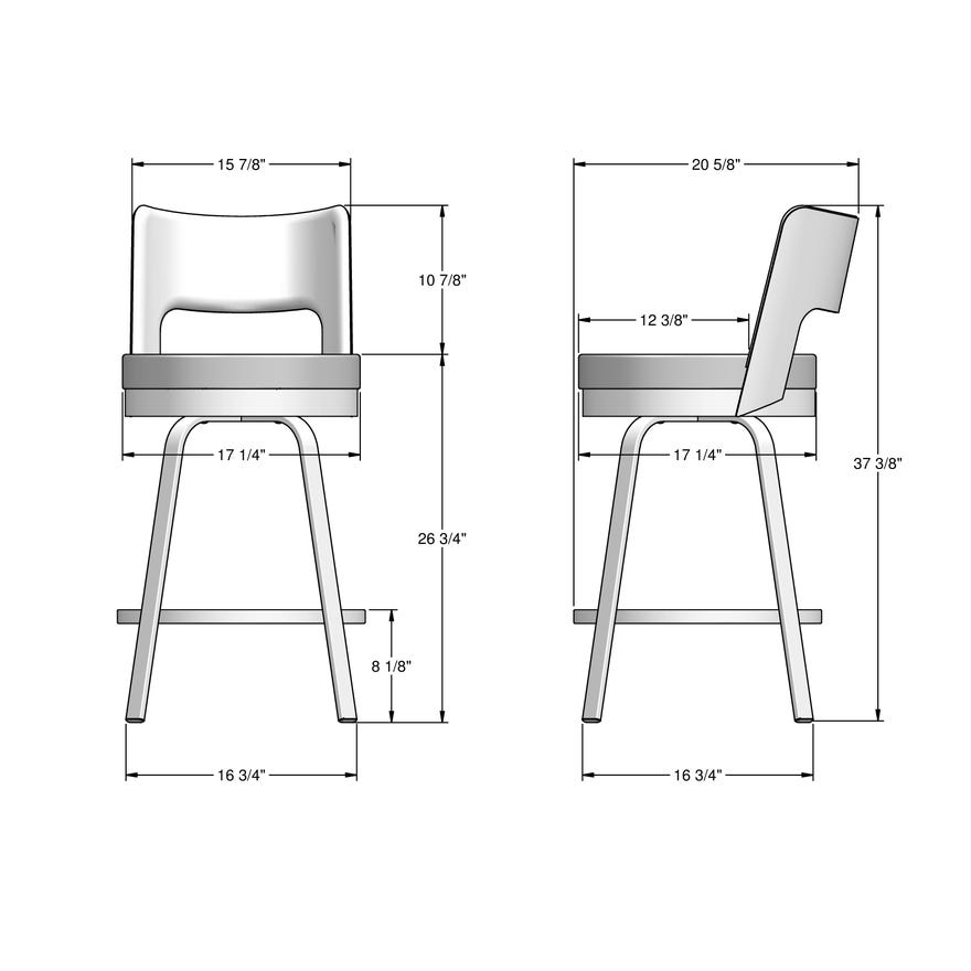 BROCK CUSTOM STOOL - Euro Living Furniture