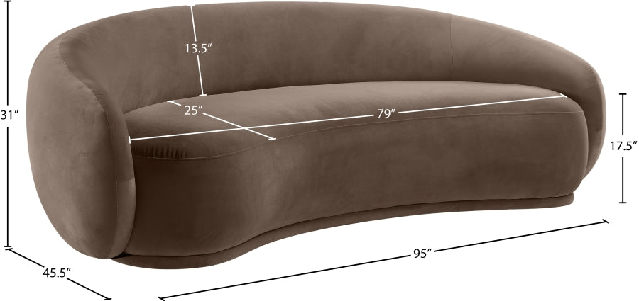 EMERALD 95" SOFA | VELVET - Euro Living Furniture