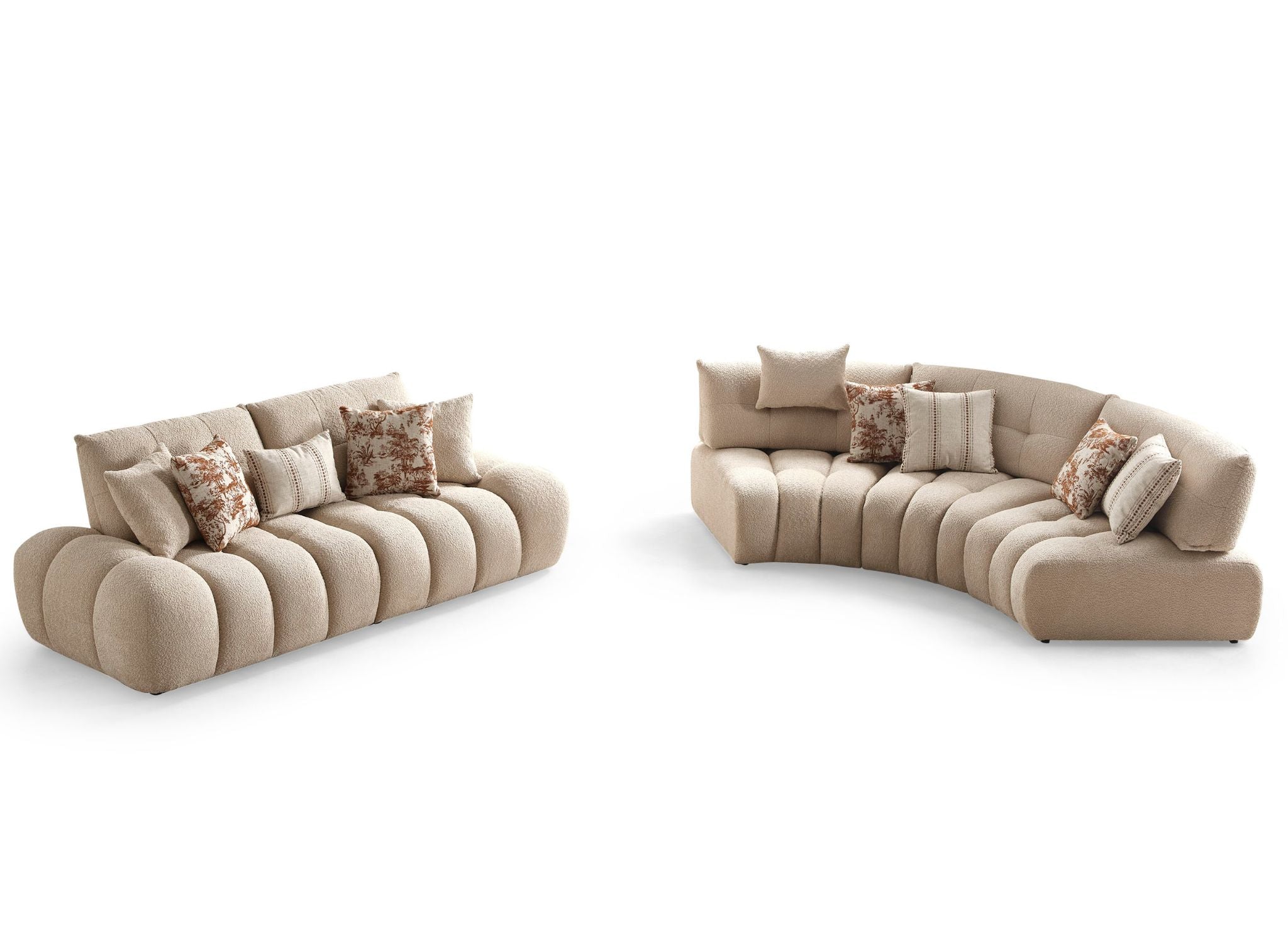 MOON BUCLE SECTIONAL - Euro Living Furniture