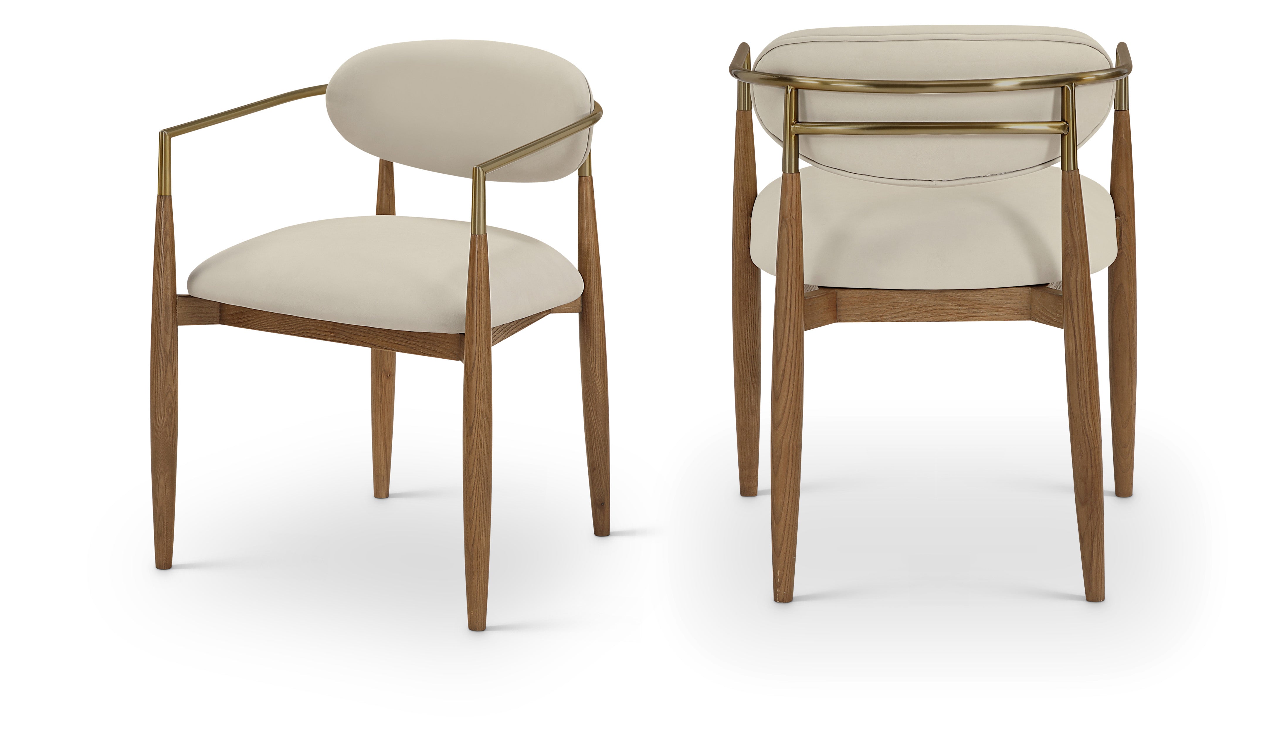 Ricci Dining Chair Walnut Legs - Euro Living Furniture