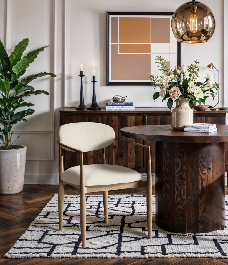 Ricci Dining Chair Natural Wood - Euro Living Furniture