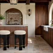 Luz Cream Velvet Barstool - Euro Living Furniture
