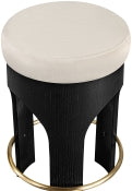 Luz Cream Velvet Barstool - Euro Living Furniture