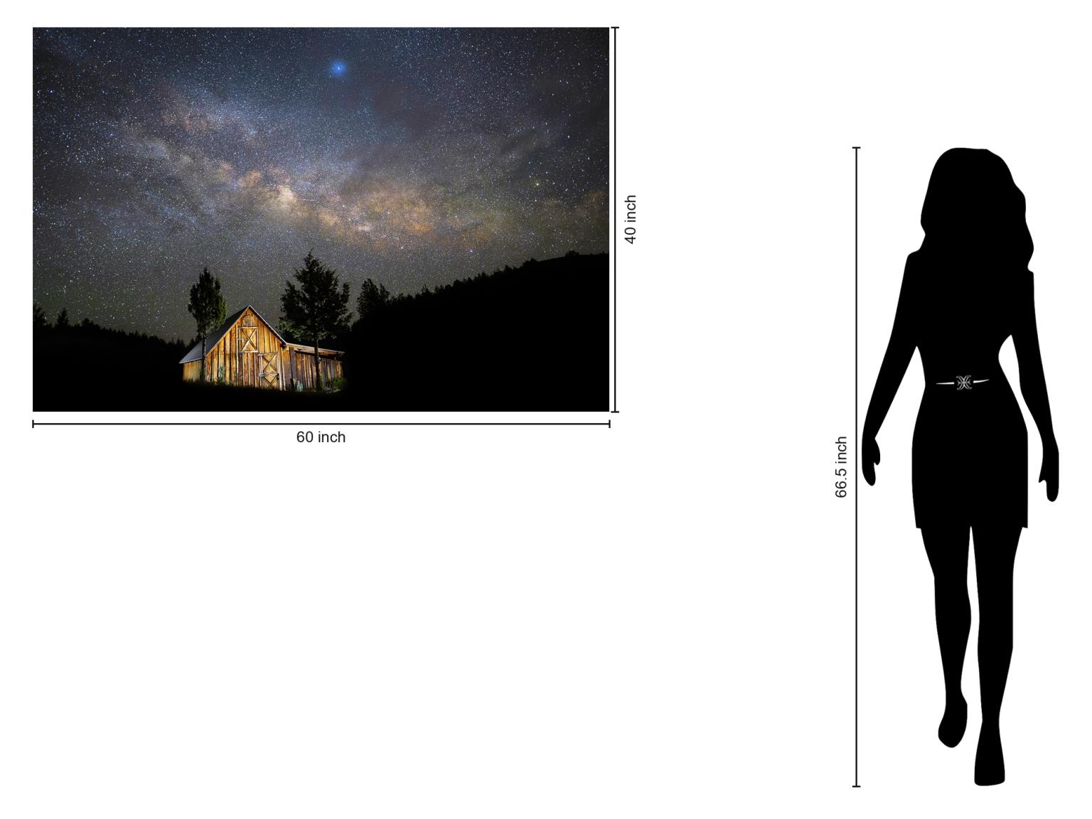 Starry Wall Art Tempered Glass - Euro Living Furniture