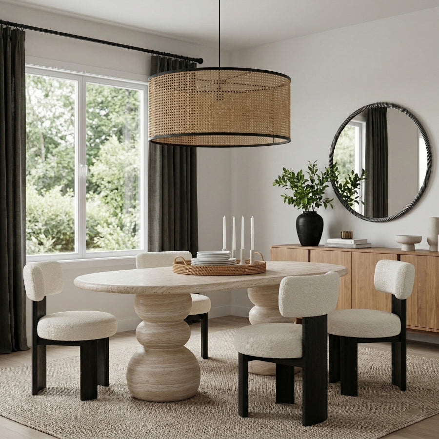 Nathan Travertine Dining Table