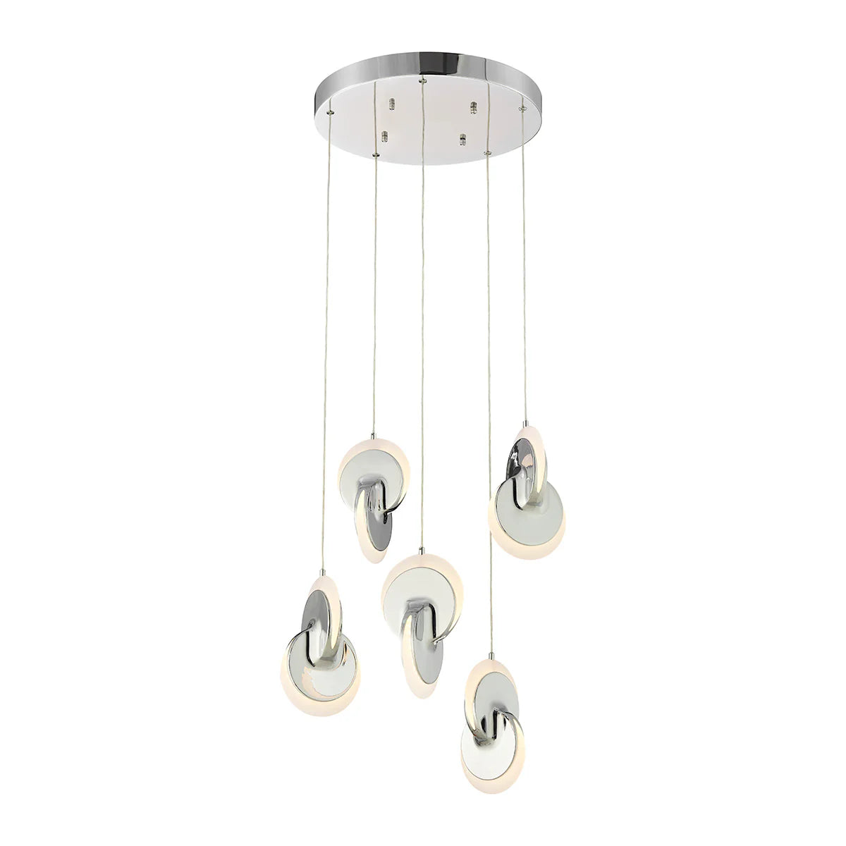 WHEEL 5-LIGHT CHANDELIER - Euro Living Furniture