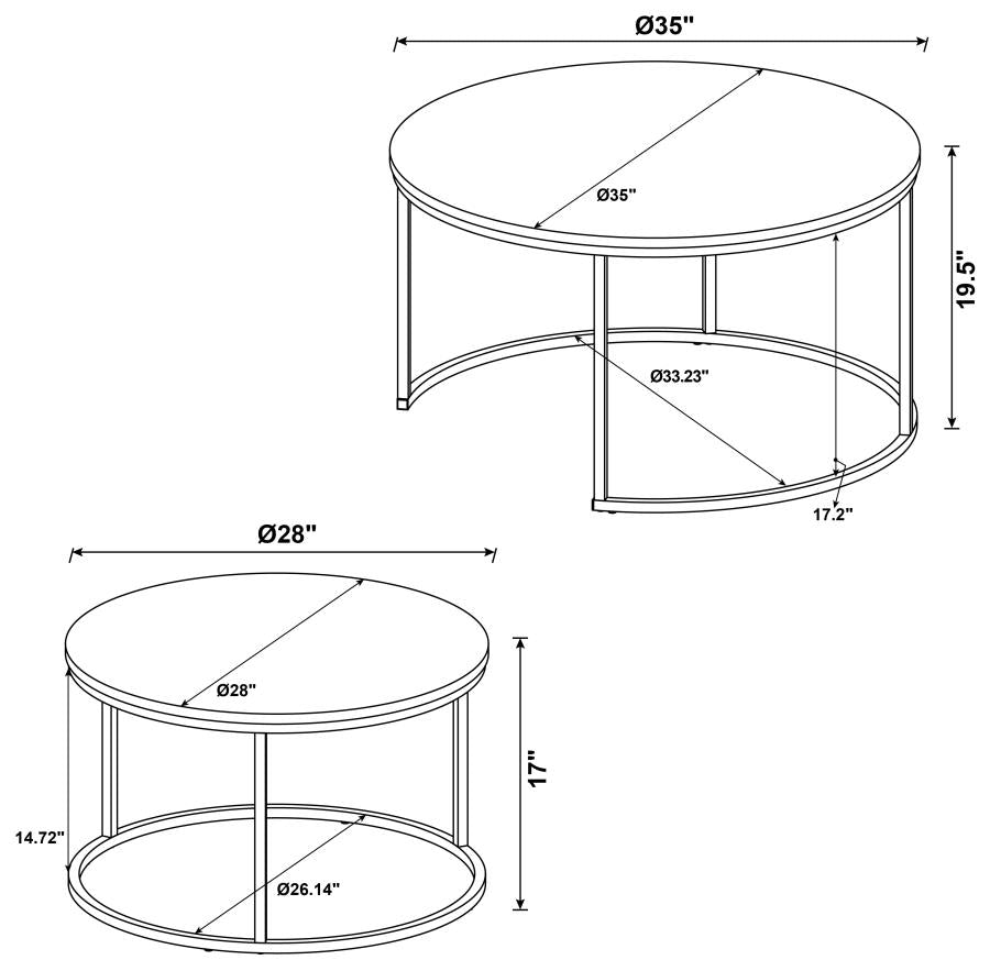 Sasha Nesting Coffee Table - Euro Living Furniture