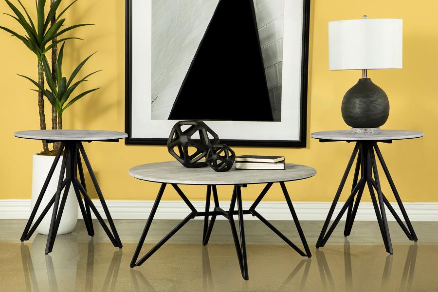 Carmen Coffee Table + 2 End Tables - Euro Living Furniture