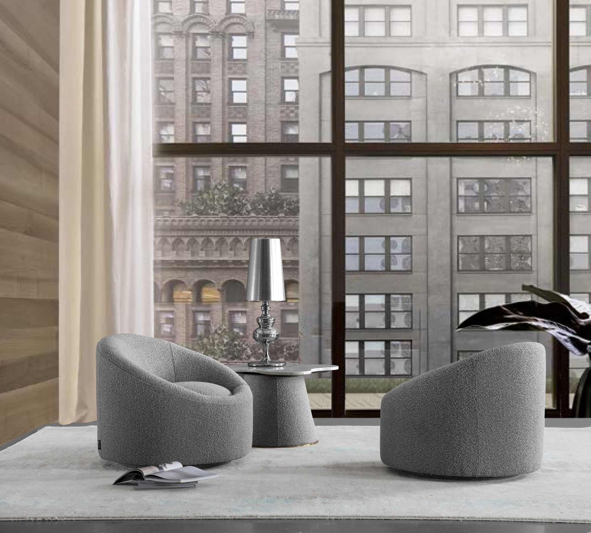 Glam Fabric Accent chair - Euro Living Furniture