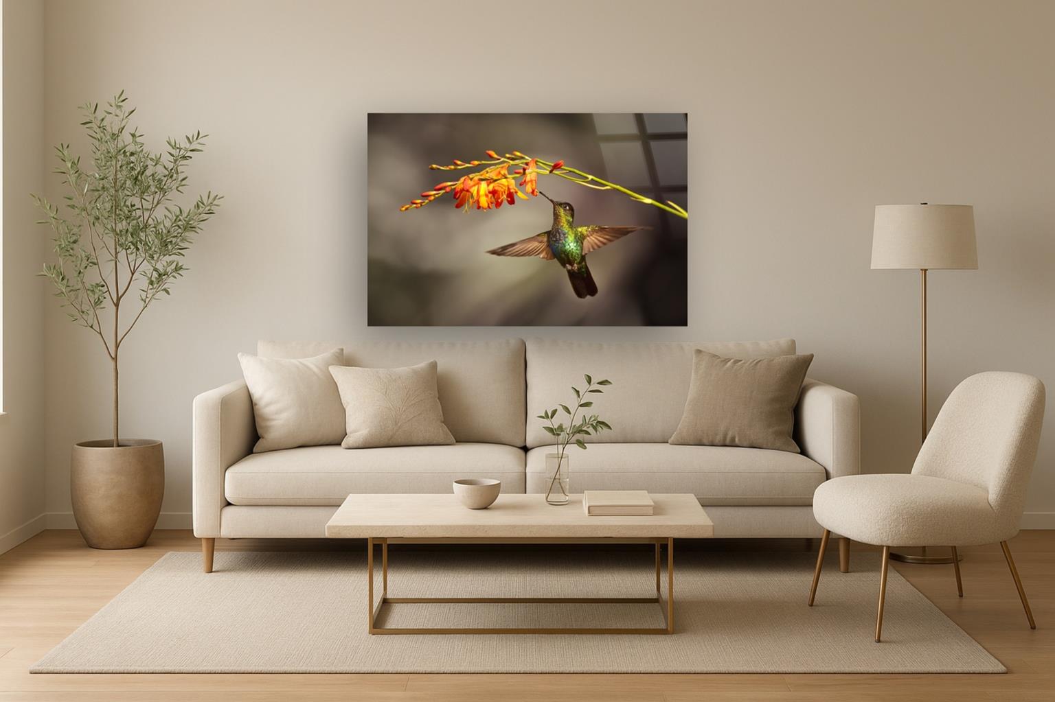 Flutter Wall Art Tempered Glass - Euro Living Furniture