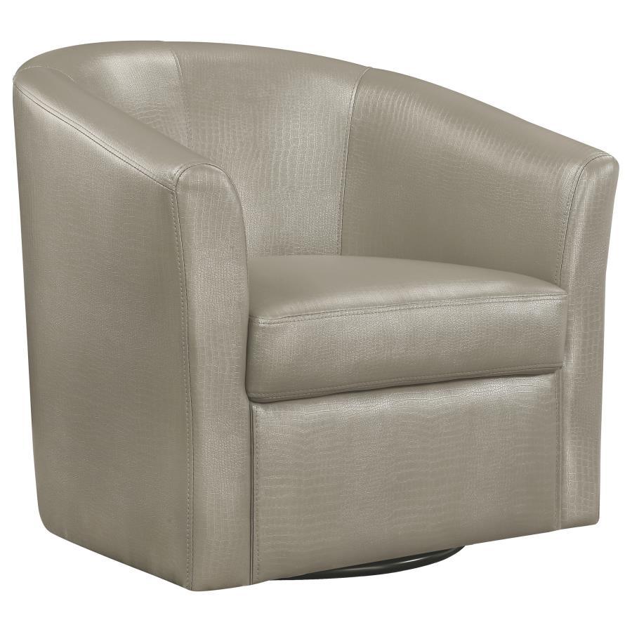 Tatum Arm Accent Swivel Chair Champagne - Euro Living Furniture