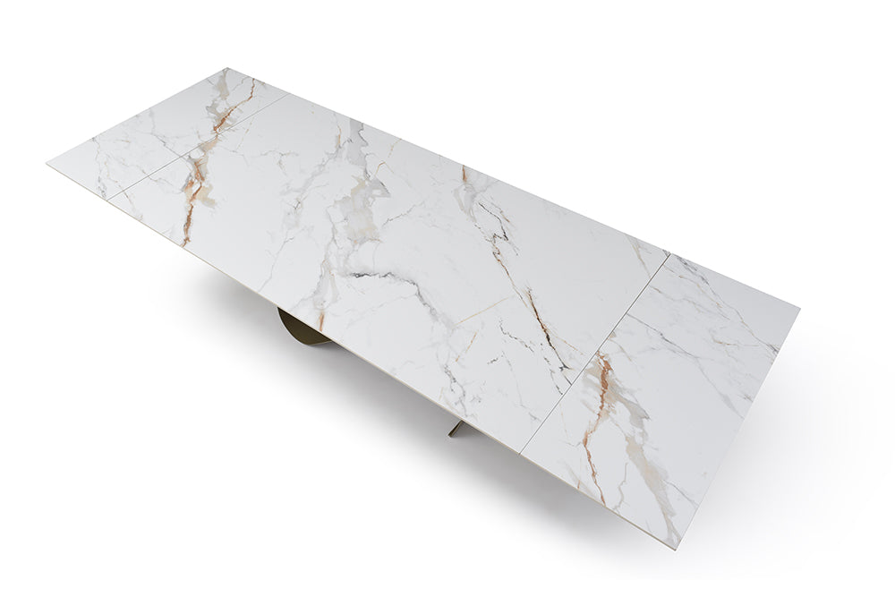 Calista Dining Table Ceramic 123in - Euro Living Furniture