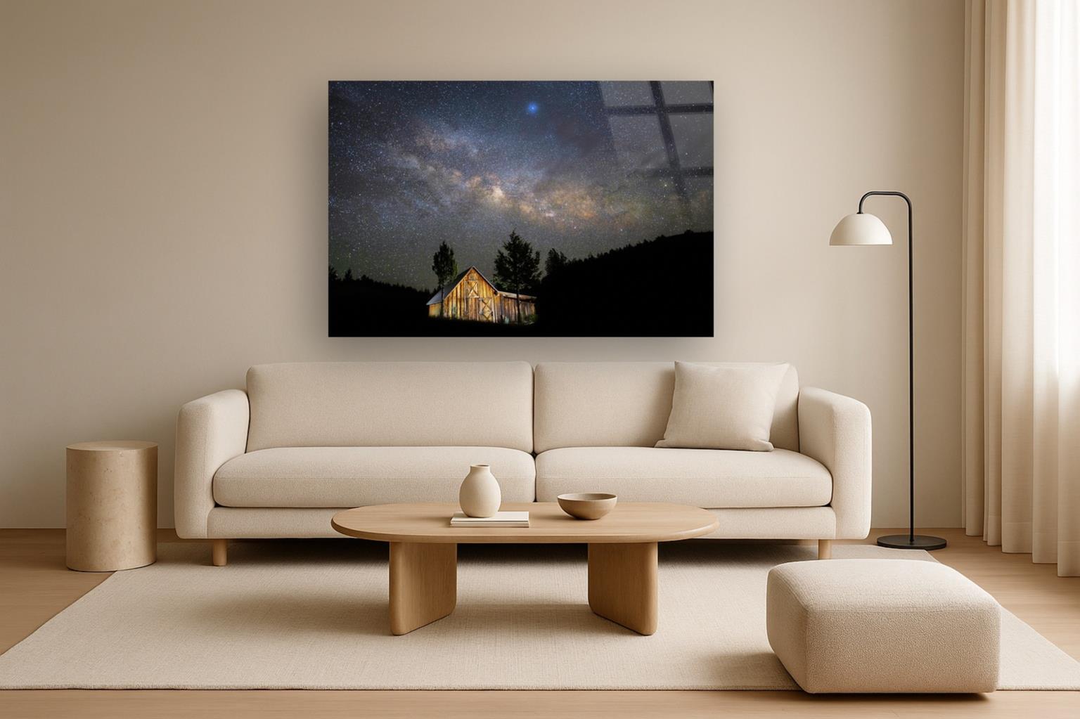 Starry Wall Art Tempered Glass - Euro Living Furniture