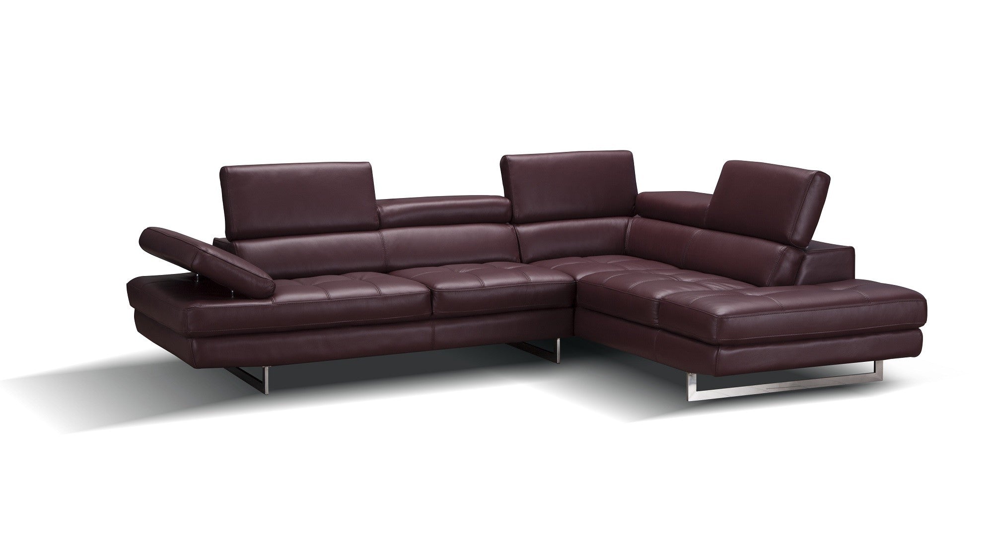 CHECKMATE LEATHER SECTIONAL - Euro Living Furniture