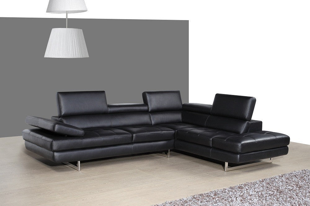 CHECKMATE LEATHER SECTIONAL - Euro Living Furniture