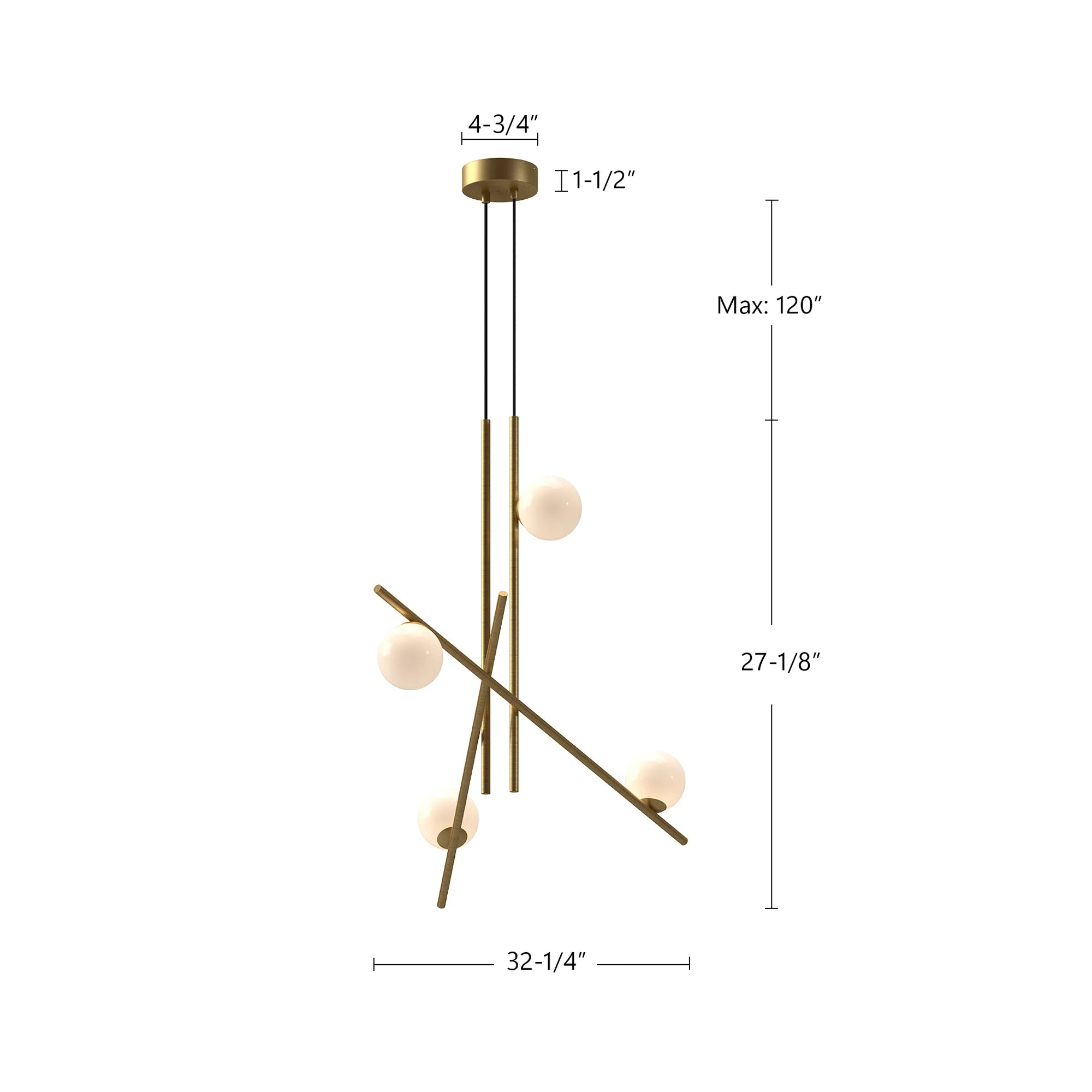 ARA 32-IN CHANDELIER - Euro Living Furniture