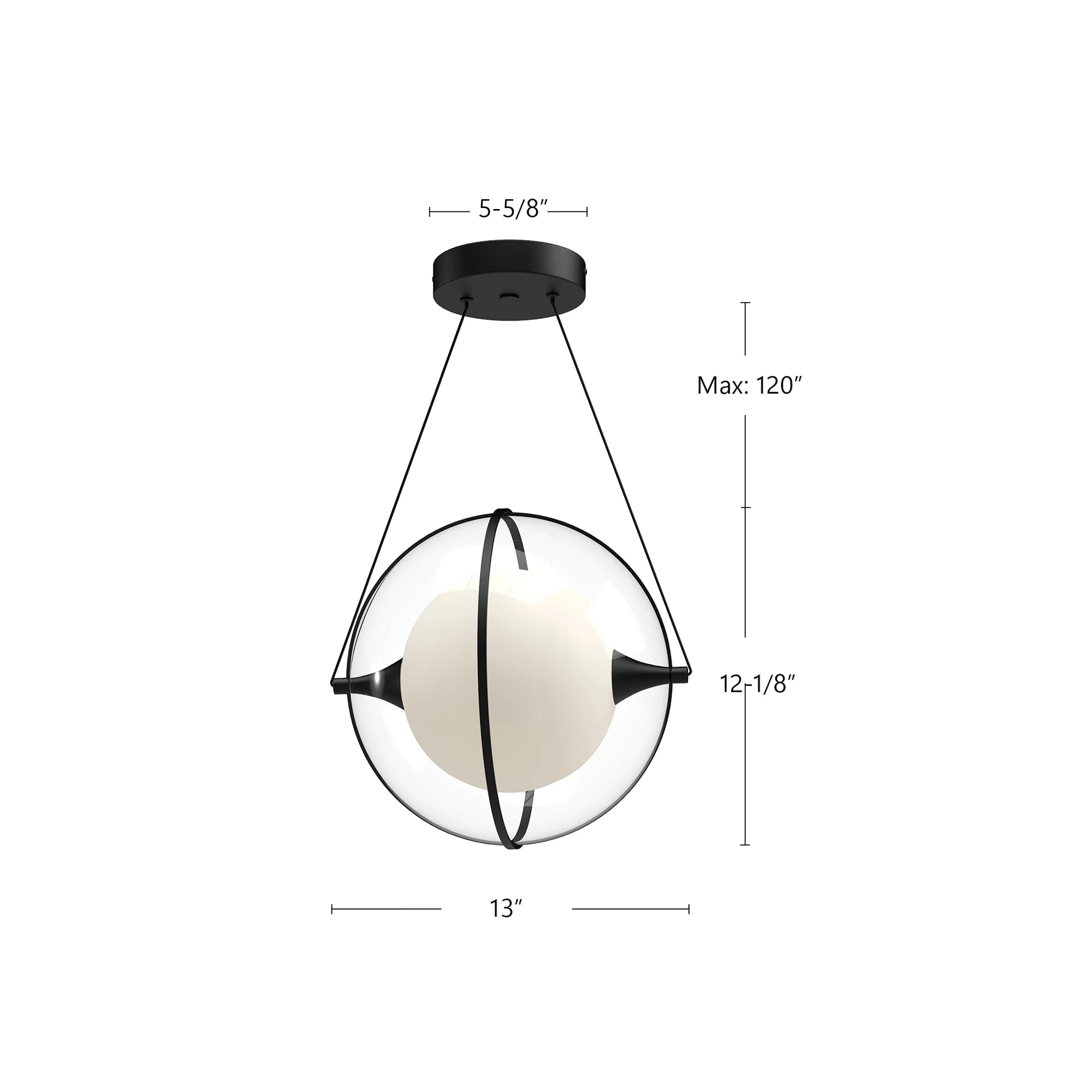 ARIAN 12-IN PENDANT - Euro Living Furniture
