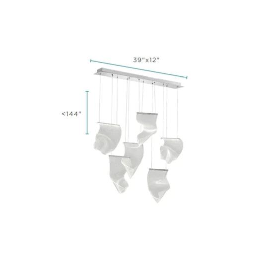 The Water Chandelier- 6 Light - Euro Living Furniture