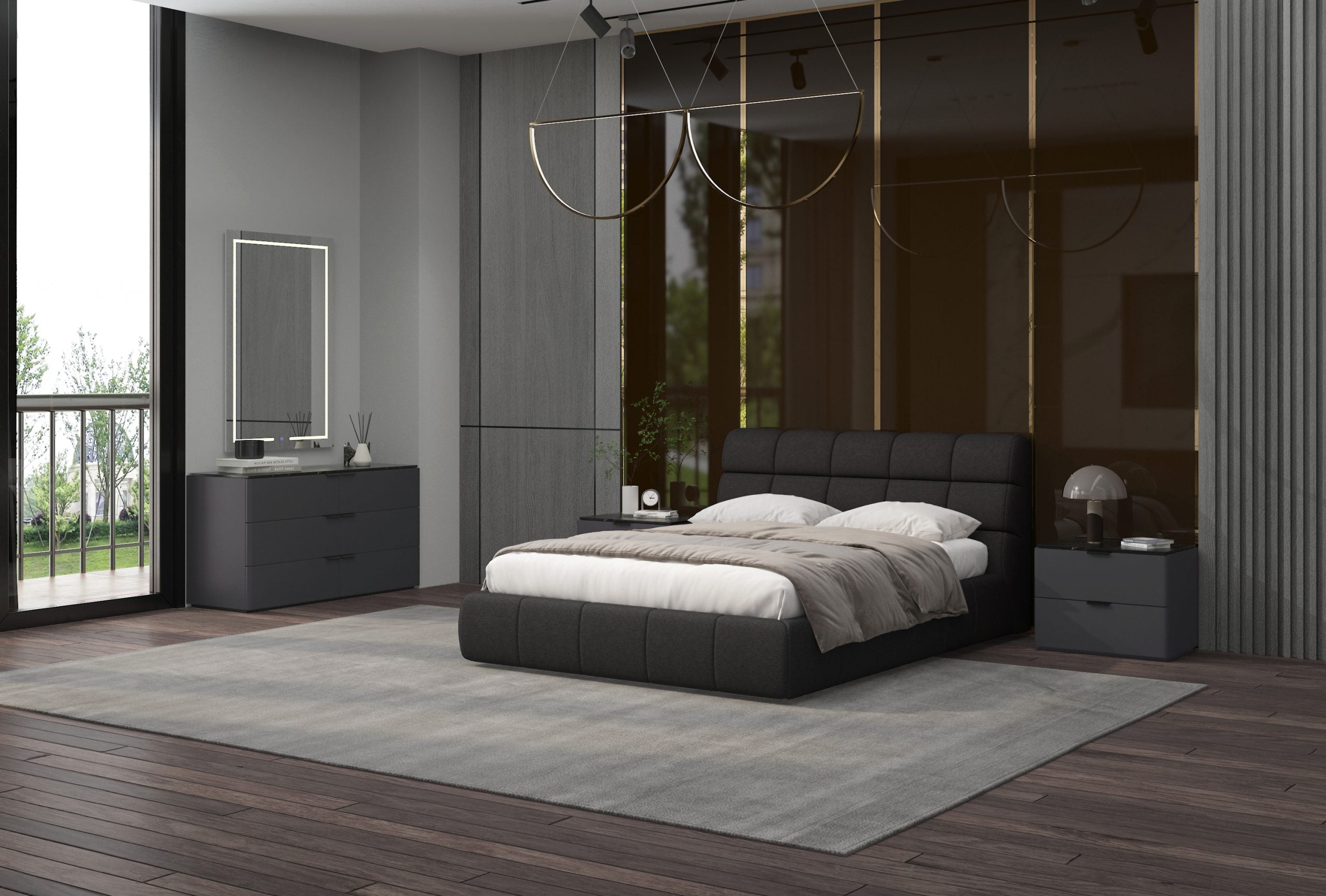 JOEY BED | FABRIC - Euro Living Furniture