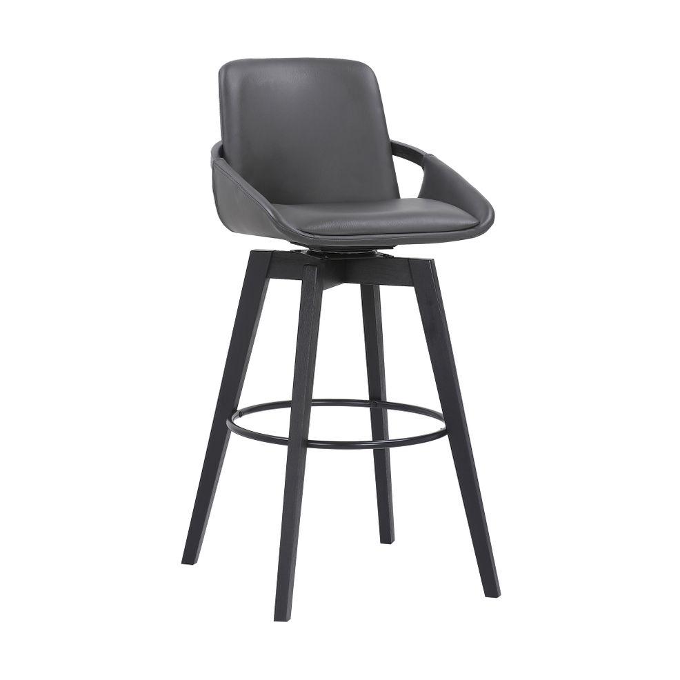 Lor Faux Leather 30" Swivel Bar Stool - Euro Living Furniture