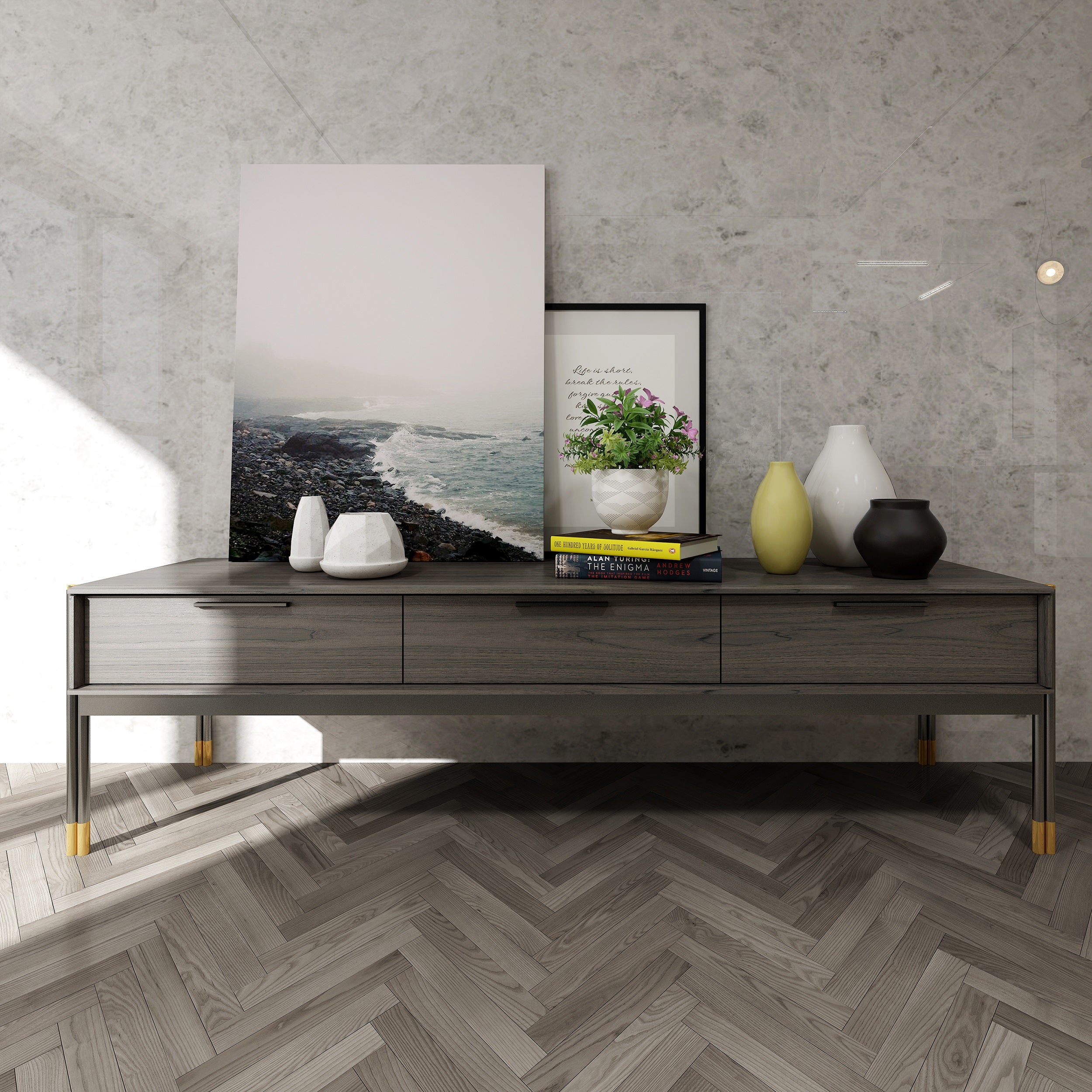 BOWEY TV STAND - Euro Living Furniture